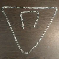زنجیر و دستبند نقره ۹۲۵ ایتالیا