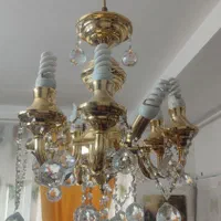 لوستر سقفی ۹ شعله|لوستر و چراغ آویز|همدان, |دیوار