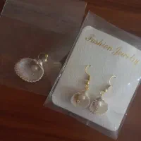 نیم ست صدف و مروارید گوشواره و پلاک