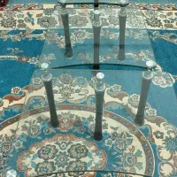 میز عسلی شیشه‌ای