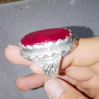 انگشتر یاقوت سرخ کار دست مهر کمیا