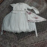 پیراهن مجلسی وروسری عروس