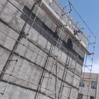 سیمانکاری دیوار چینی و شیب بندی پشت بام