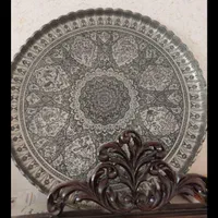 سینی مسی قدیمی|کلکسیون اشیاء عتیقه|اصفهان, کوجان|دیوار