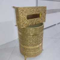 سطل وجای دستمال کاغذی طلایی