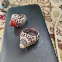 انگشتر نقره فیروزه باباقوری ۹۲۵ عیار