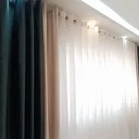 پرده حریر با مخمل کالیفرنیا|پرده، رانر، رومیزی|رشت, پستک|دیوار