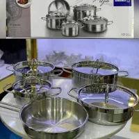 سرویس قابلمه استیل کف چدن کرکماز کیفیت درجه یک|ظروف پخت‌وپز|کرمانشاه, |دیوار