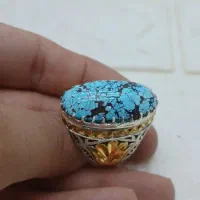 انگشتر فوق کلکسیونی نقره بافیروزه فاخر نیشابوری|بدلیجات|لنجان, |دیوار