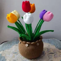 گلهای دست بافت