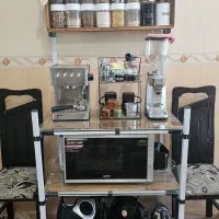 شلف کافه بار فلز و چوب