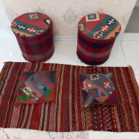 ست کامل پاف و پشتی و گلیم سنتی