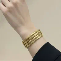 النگو طلا خلیجی تراش/شیک و با دوام/ اقتصادی