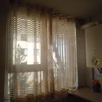 پرده حریر آشپزخانه 2 تیکه|پرده، رانر، رومیزی|همدان, |دیوار