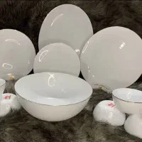 سرویس اُپال گرد لبه طلایی