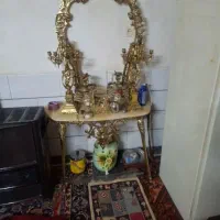 لوازم برنزی آیینه شمعدان برنجی لوستر ساعت بوفه و.|صنایع دستی و سایر لوازم تزئینی|اراک, |دیوار