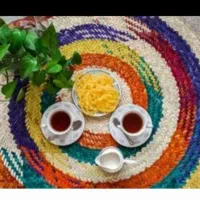 ظروف حصیری و سفره های حصیری وظروف با چوب بادام