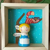 کاراکتر چوبی مینیمال/دستساز|مجسمه، تندیس، ماکت|کرج, عظیمیه|دیوار