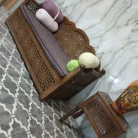 سه عددمبل منبت ودو عددمیزبزرگ ویک میزعسلی|مبلمان خانگی و میز عسلی|خمینیشهر, |دیوار