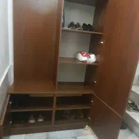 جاکفشی که هم لباس آویز داره هم کشو دار و جادار|جاکفشی، کمد، دراور|قدس, شهر‌قدس|دیوار