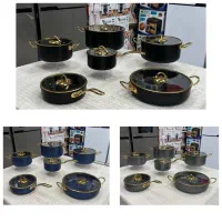 سرویس قابلمه ۱۲ پارچه ناسیکو طلایی فروش اقساطی