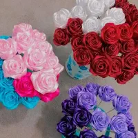 دسته گل های روبانی هفت شاخه ای|گل مصنوعی|برازجان, |دیوار