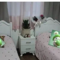 پرده حریر با دو طرف طوسی