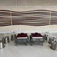 استکان پایه فلزی با قندان پیوتر