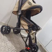 کالسکه چرمی کرم قهوه ای دلیجان