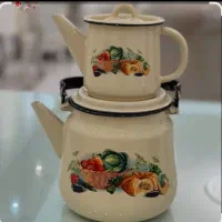 کتری و قوری لعابی مدل روسیه