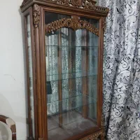 ویترین ۴ طبقه چوب گردو