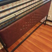 تخت خواب دو نفره فرفوژه فلزی رنگ کوره‌ای