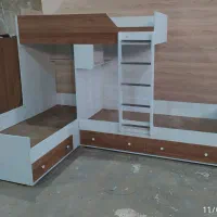 تخت سه تخت ال نردبانی چوب سخت (مشهد گلبهار )|تخت و سرویس خواب|مشهد, شهرک امام هادی (شهرک غرب)|دیوار