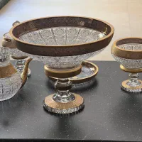 ظروف کریستال ورق طلا|ظروف سرو و پذیرایی|تهران, ولنجک|دیوار