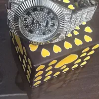 ساعت مردانه تمام نگین مدل رولکس