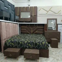 تخت وسرویس خواب چوب با کیفیت