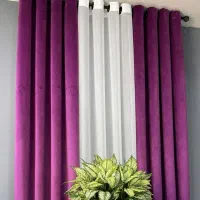 پرده مخمل کالیفرنیا حراج|پرده، رانر، رومیزی|امیدیه, |دیوار