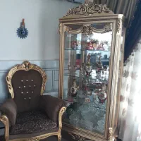 مبل دست دو.توافقی. ۹ نفره سلطنتی. با ویترین.|مبلمان خانگی و میز عسلی|خمینی‌شهر, |دیوار