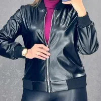 کت چرم کوتاه زنانه