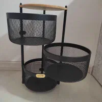 سبد جا سیب زمینی وپیاز|ظروف نگهدارنده، پلاستیکی، یک‌بارمصرف|گرمسار, |دیوار