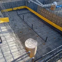 اجرای استخر سقف و ستون بتن ریزی