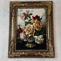 تابلو فرش ماشینی طرح گل