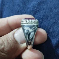 انگشتر نقره یاقوت قرمز و زرد