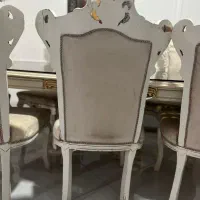 یکدست میز نهارخوری شیک باشیشه ۱۰میل