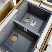 سینک گرانیتی تک لگن بزرگ بدون سینی وکوچک وباسینیGN