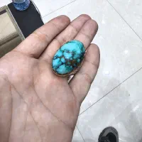 دو انگشتر فیروزه ناب نیشابوری مغز سنگ|جواهرات|بجنورد, |دیوار