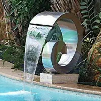 آبنما پرده اب کرتین استخری مدل حلزونی استیل