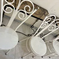 صندلی فرفورژه سفید