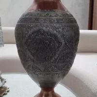 گلدان مسی قلم انتیک