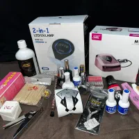 پکیج کامل لوازم کاشت ناخن(دست دوم در حد نو)